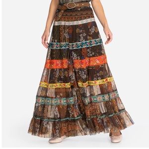 Johnny Was Wilhelma Tiered Mesh Skirt